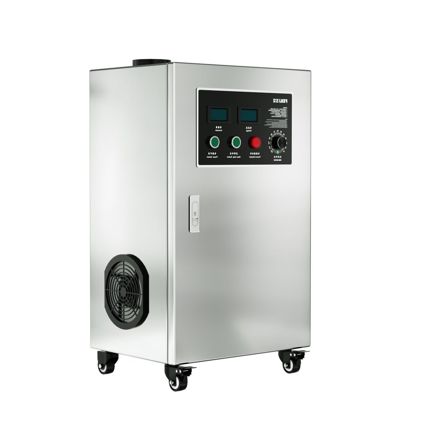 Mobile air-cooled duct-type ozone generator