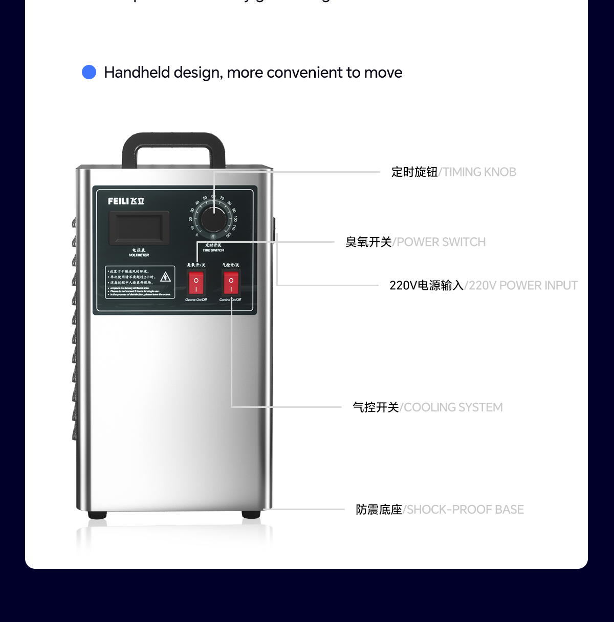 Portable Ozone Generator for Water and Space Disinfection