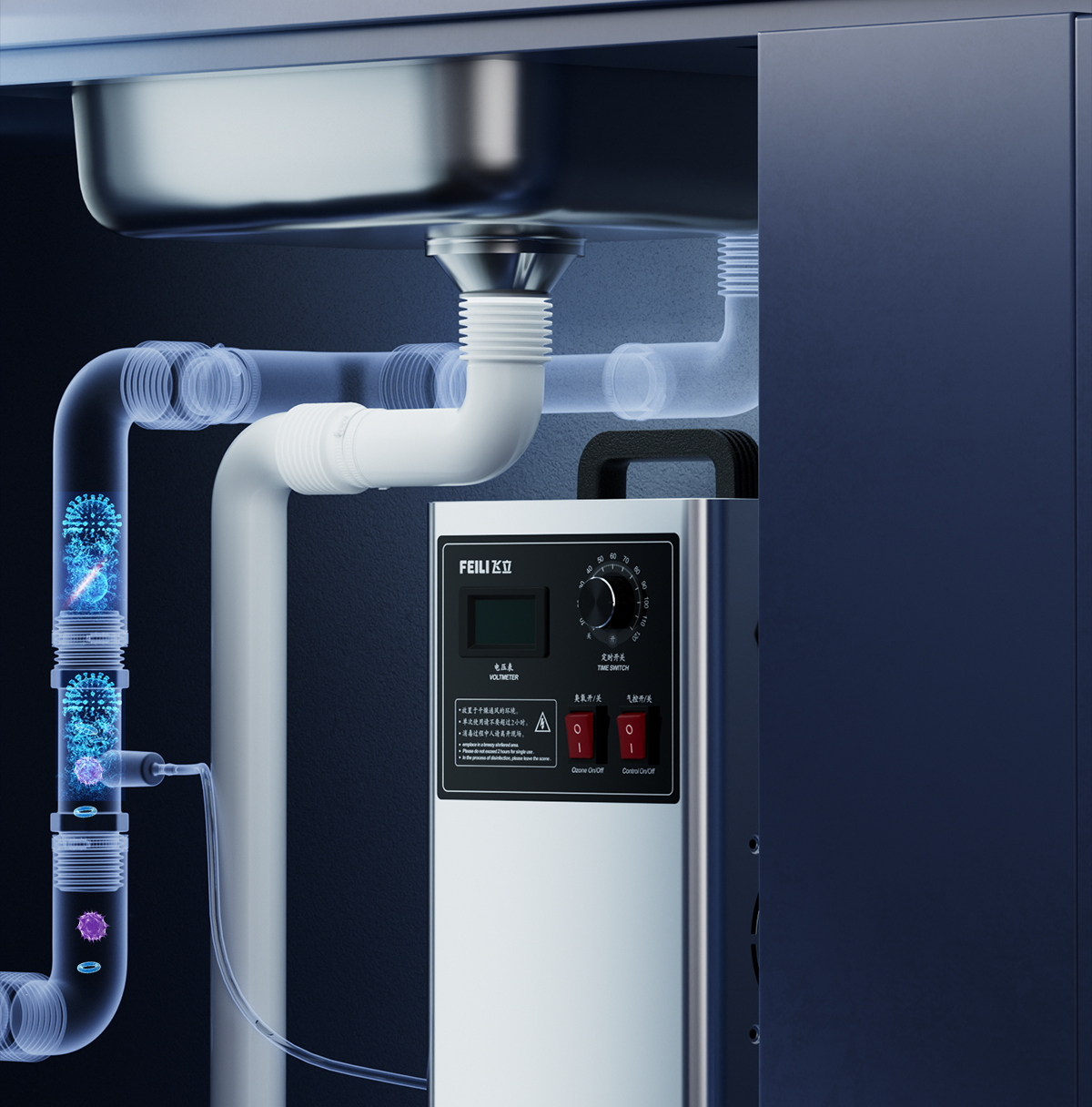 Portable Ozone Generator for Water and Space Disinfection